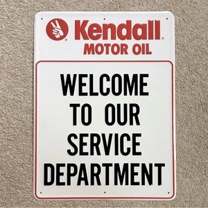 Vintage 1992 KENDALL MOTOR OIL Embossed Metal Sign 24x18” Scioto Signs Kenton OH